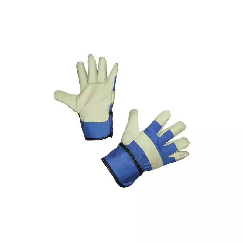 Celokožené rukavice z bravčovej kože JUNIOR 4-6, modré