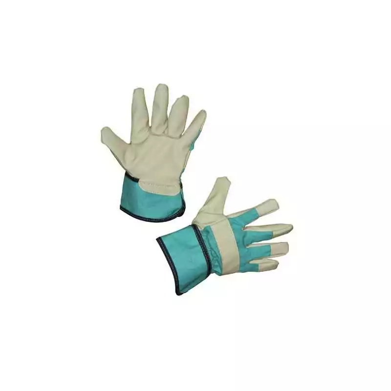 Celokožené rukavice z bravčovej kože JUNIOR 6 - 8, zelené