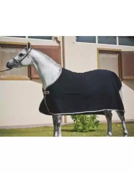 RugBe ASW deka fleesová na koňa: farba čierno/strieborná
