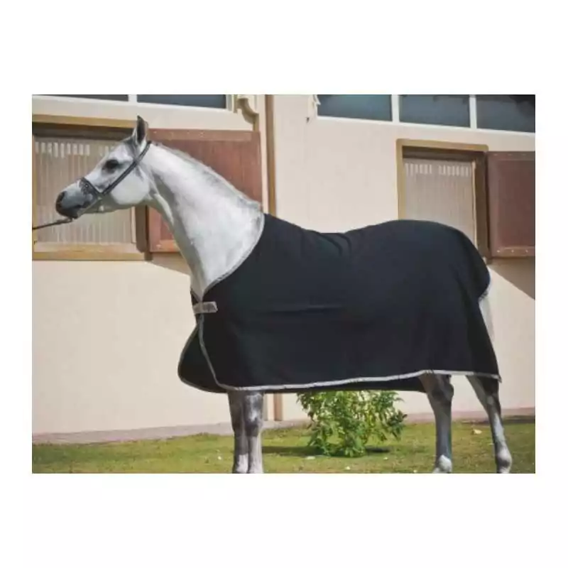RugBe ASW deka fleesová na koňa: farba čierno/strieborná