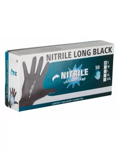 Nitril Long Black rukavice 30cm/0.14mm