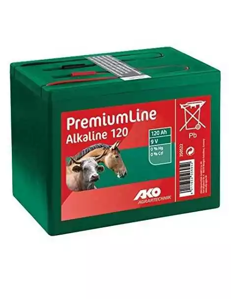 Batérie alkalické suché AKO premiumline 9V / 120Ah