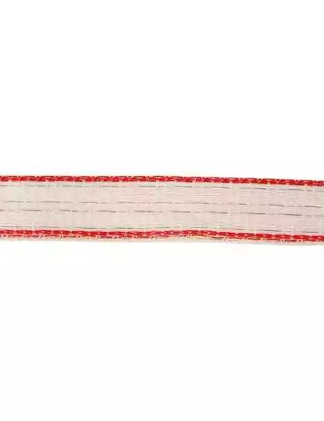 Elektrická páska TopLine Plus bielo-červená 400m/20mm