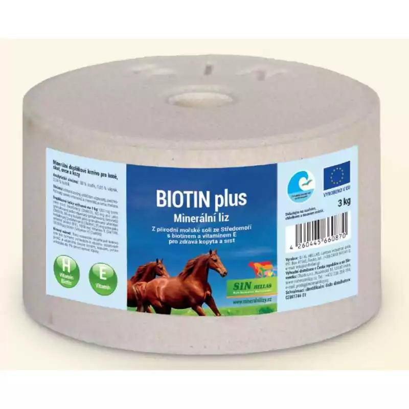 Biotin Plus-soľný liz s biotínom a vitamínom E 3kg