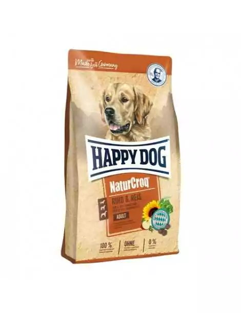 Happy Dog Premium Naturcroq hovädzie & ryža, 15 kg