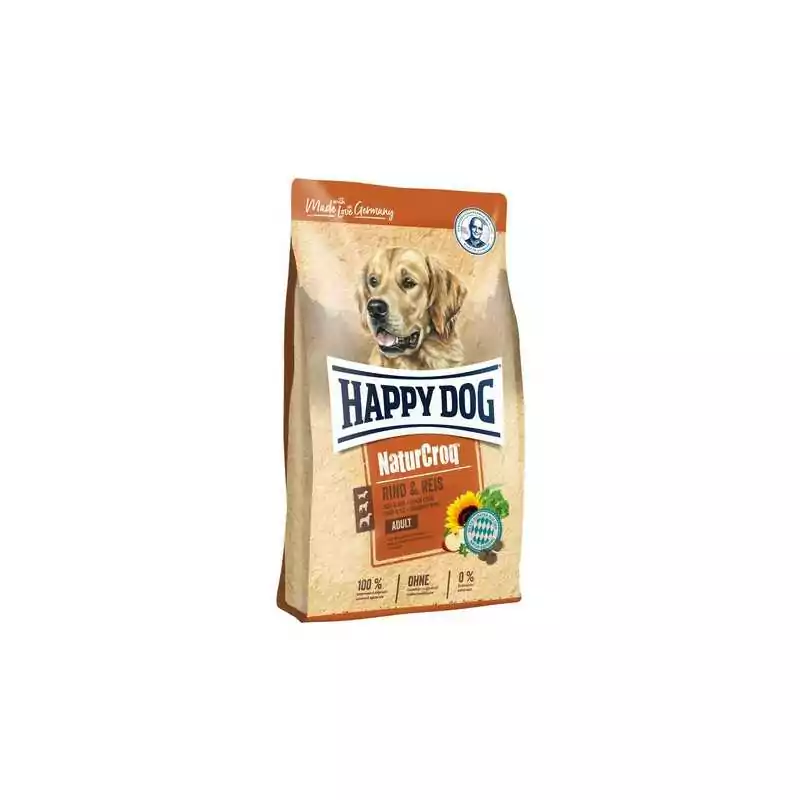 Happy Dog Premium Naturcroq hovädzina & ryža , 4 kg