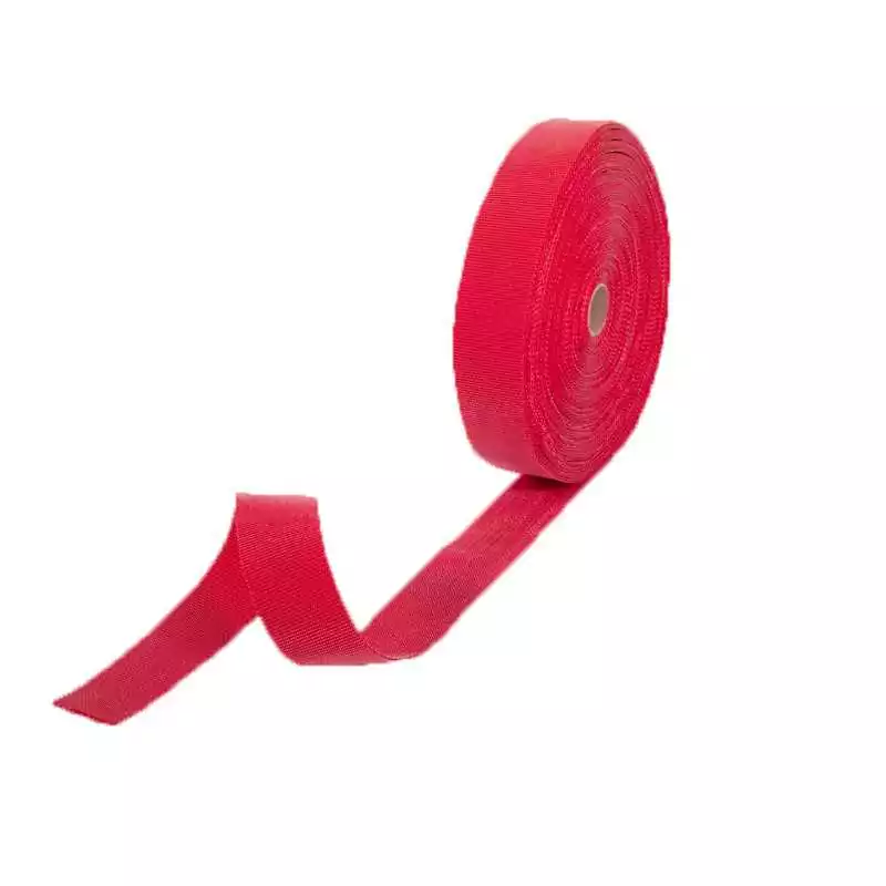 Suchý zips jednostranný, lepivý, 5cmx25m, červený