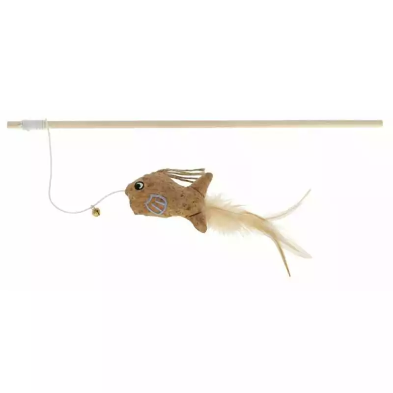 Hračka pre mačky palička s rybou Korki, 40 cm