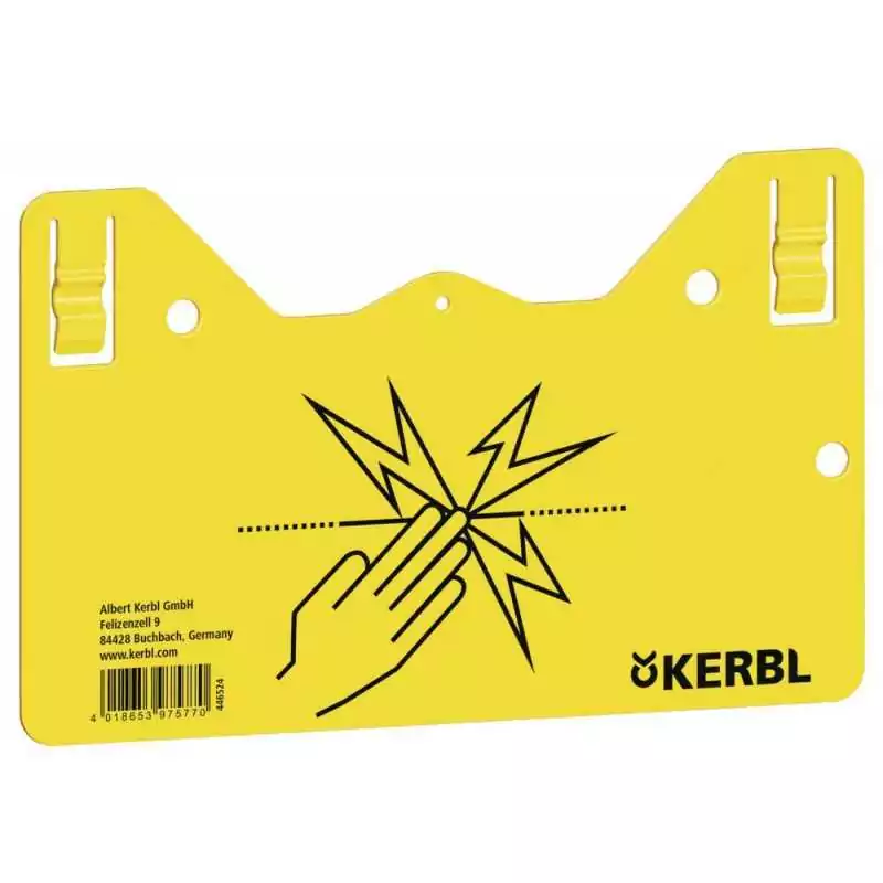 Výstražná tabuľka na elektrický ohradník závesná, žltá Kerbl