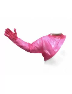 Rukavice ružové 90cm, chrániace rameno, prevliekacie cez hlavu
