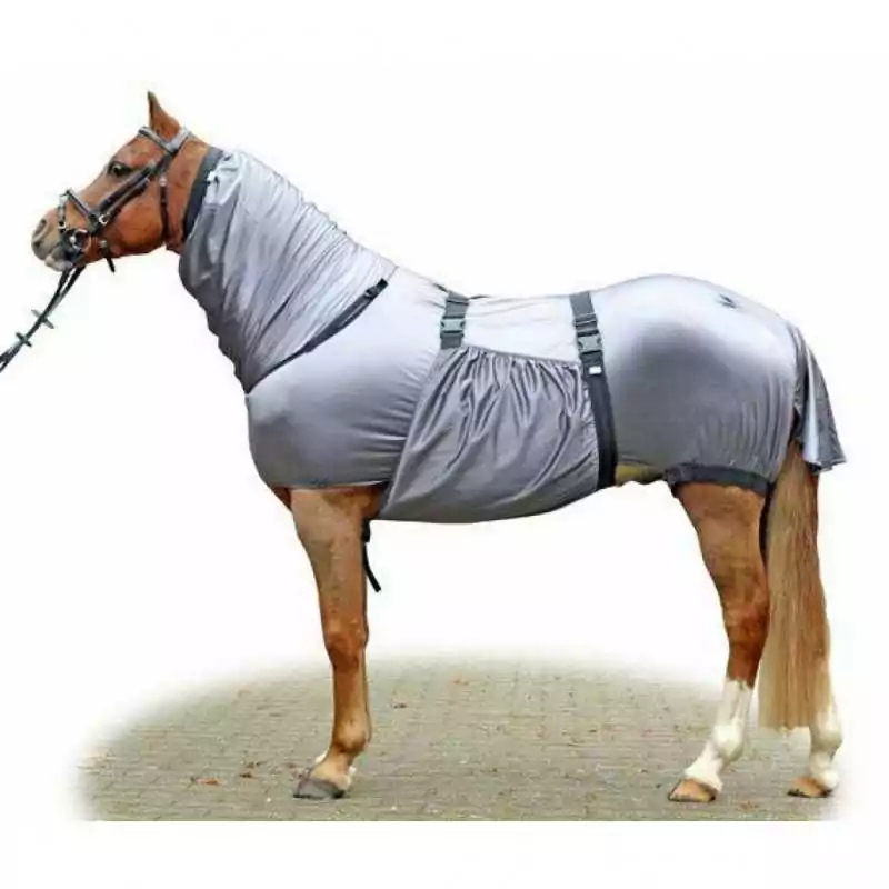 Deka ekzémová pre koňa sivá 145 cm Security