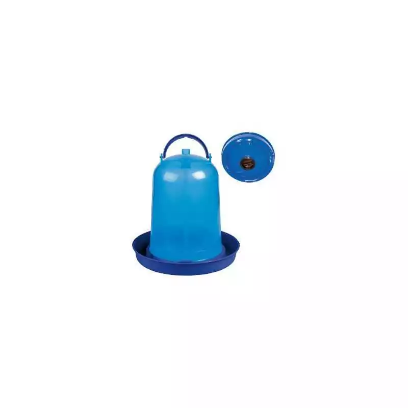 Napájačka pre hydinu,8L umelohmotná s uškom modrá transparentná