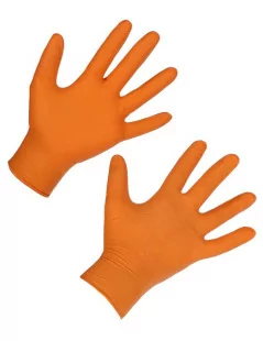 Rukavice Nitril X-Grip 24cm, 50 ks, oranžové