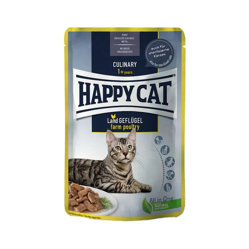 Happy Cat Culinary Land-Geflügel/hydina 85g kapsička