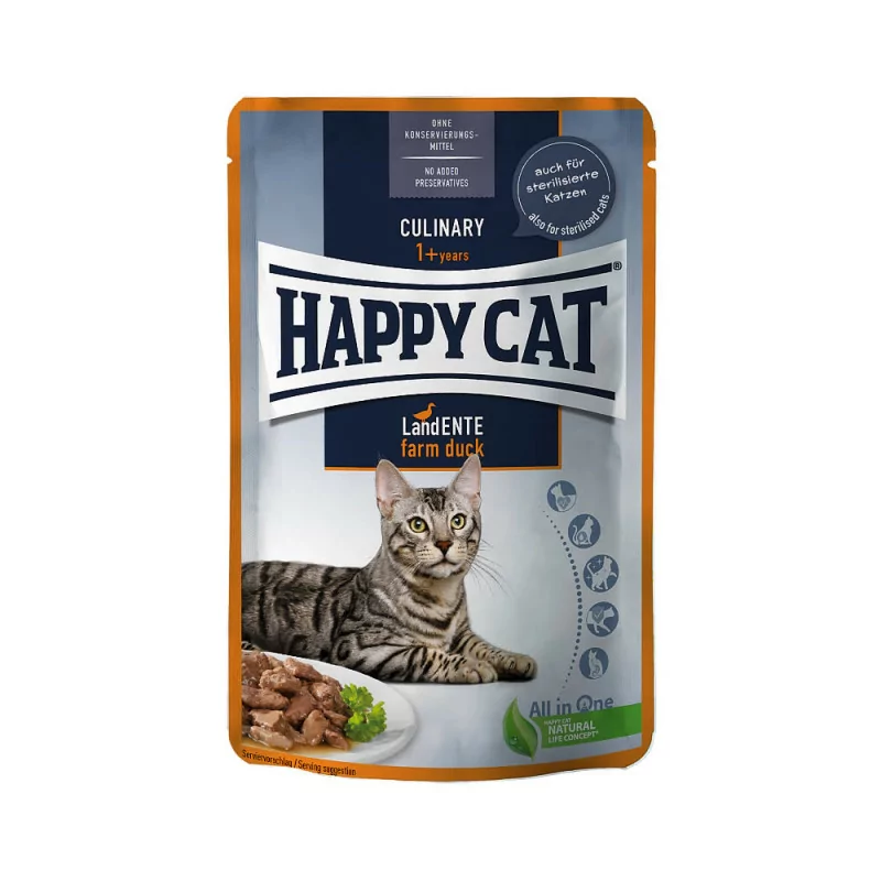 Happy Cat Culinary Land-Ente/kačacia 85g kapsička
