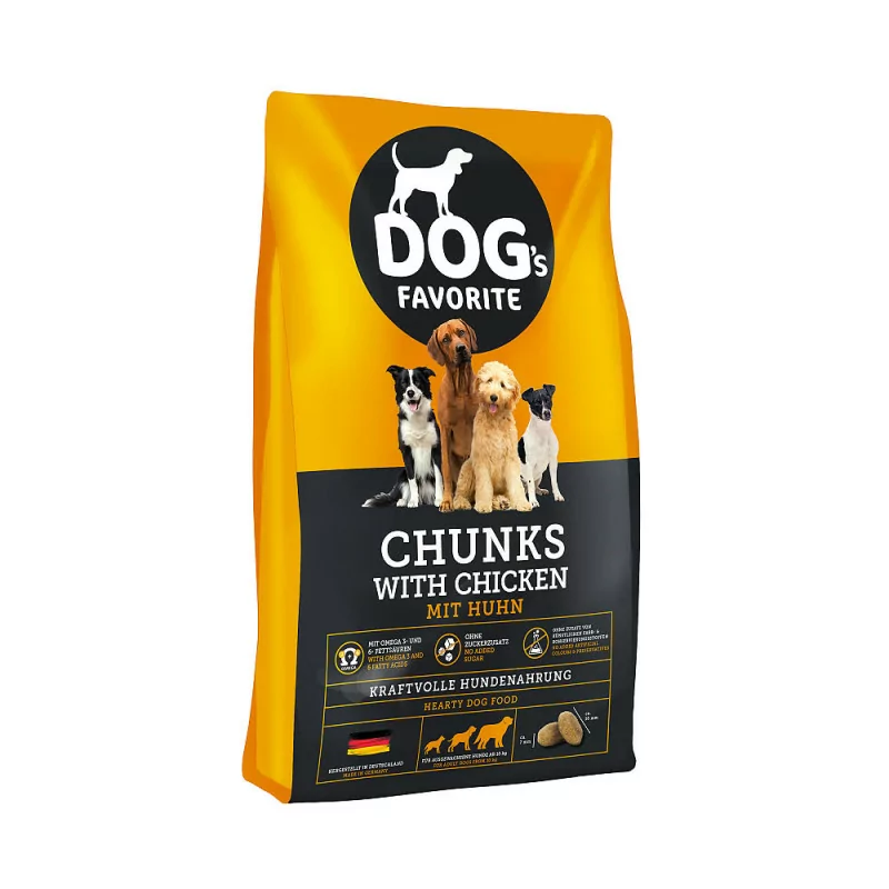 Dogs favorit Chunks s kuracinou 15kg